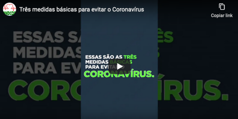 Três medidas básicas para evitar o Coronavírus